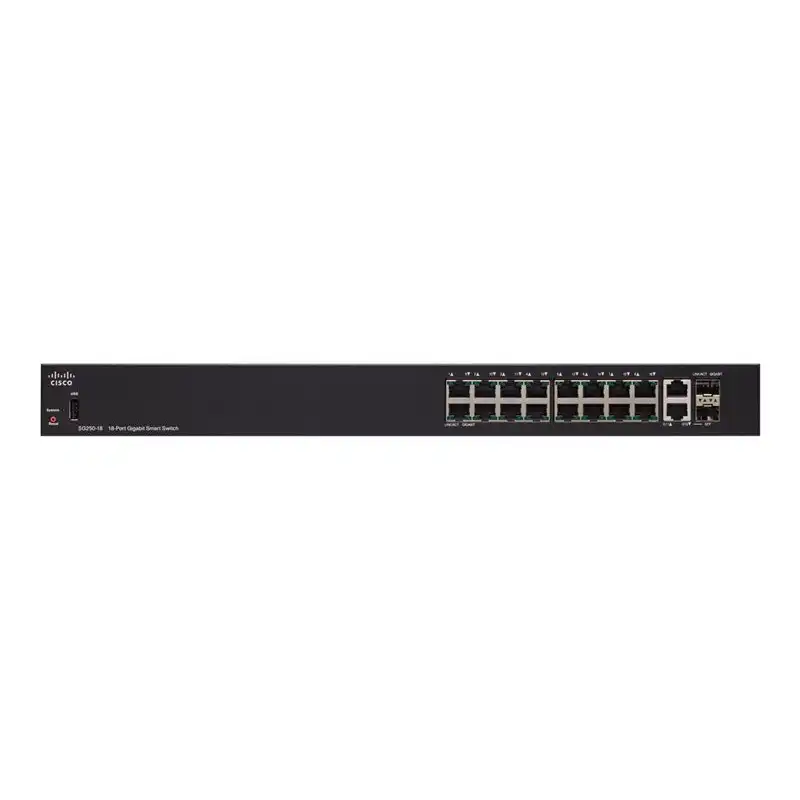Cisco 250 Series SG250-18 - Commutateur - C3 - intelligent - 16 x 10 - 100 - 1000 + 2 x combo Gigabi... (SG250-18-K9-EU)_1